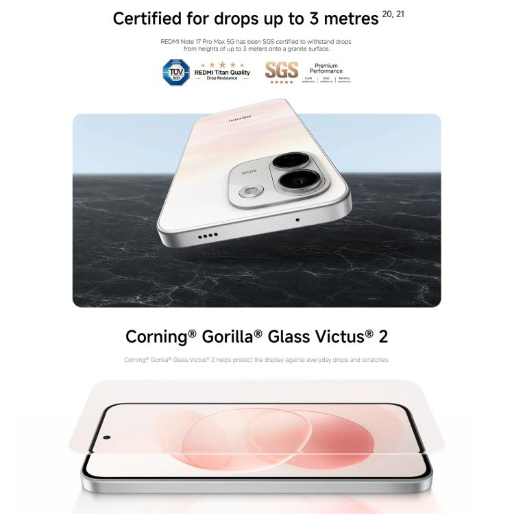 Xiaomi Xiaomi Redmi Note 17 Pro Max Global, 12 GB + 256 GB, Fingerabdrucksensor im Display, 6,83 Zoll, Xiaomi HyperOS 3, Snapdragon 6 Gen 5 Octa-Core-Prozessor, Netzwerk: 5G, NFC, 12GB+256GB elektroniktrade Switzerland