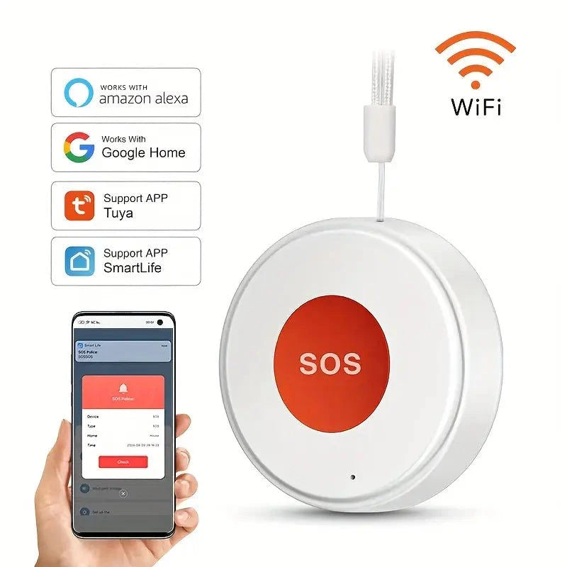 YNF Smart Hochwertiger Kabelloser SOS Notfallknopf mit Wi-Fi & App-Benachrichtigungen Elektroniktrade Switzerland