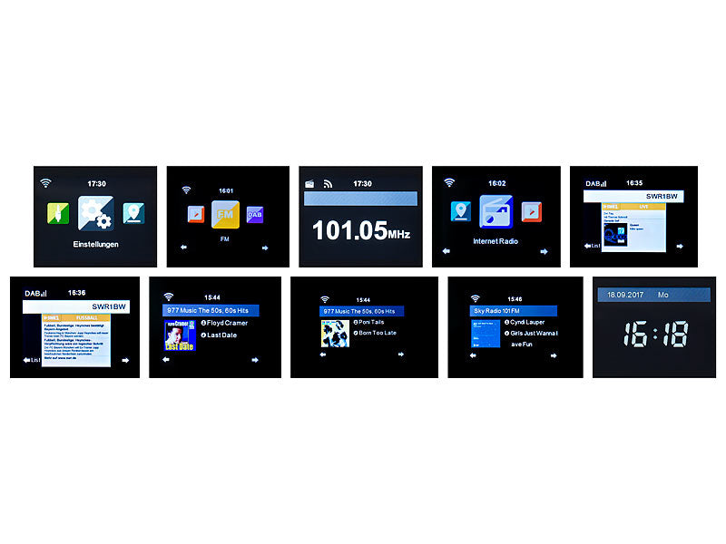 Digitaler WLAN-HiFi-Tuner mit Internetradio, DAB+, UKW, Fernbedienung