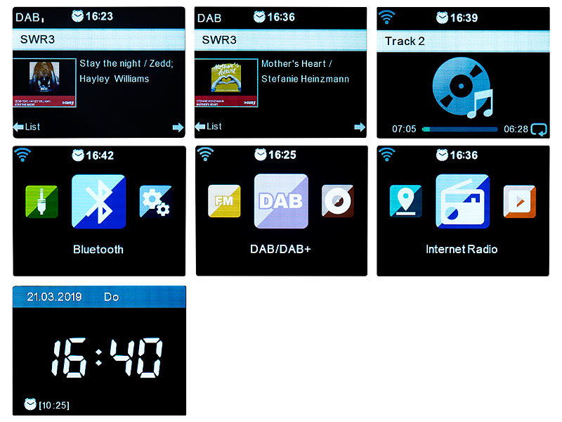 Stereo-Internetradio mit CD-Player, DAB+/FM & Bluetooth, 40 W, schwarz