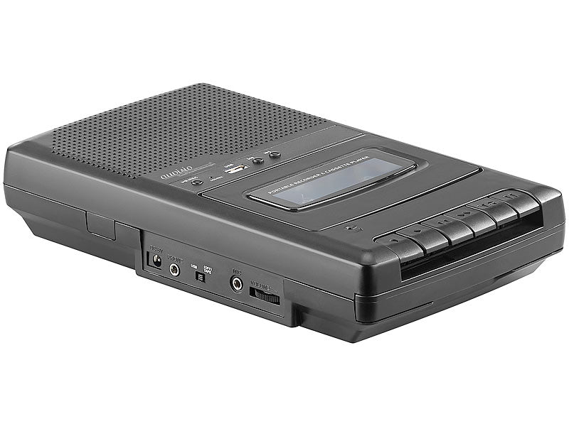 Mobiler Kassettenspieler & USB-Digitalisierer, Lautsprecher & Mikrofon