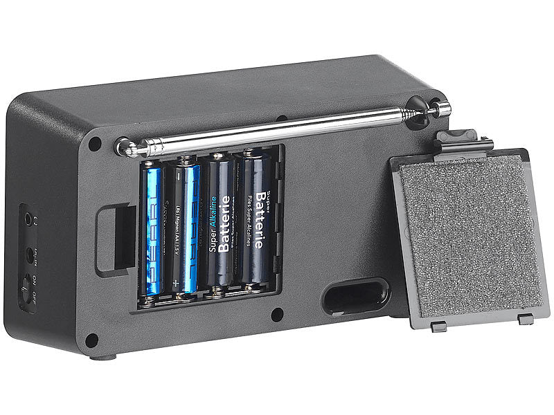 Mobiles Digitalradio mit DAB+ und UKW, LCD-Farbdisplay, Wecker, 8 Watt