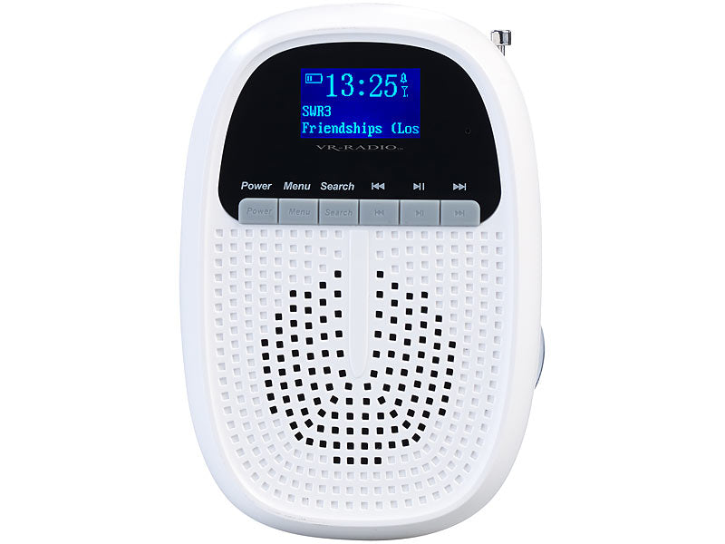 Badezimmer-Akku-Radio mit DAB+/FM, Bluetooth, Freisprech-Funktion, 6 W
