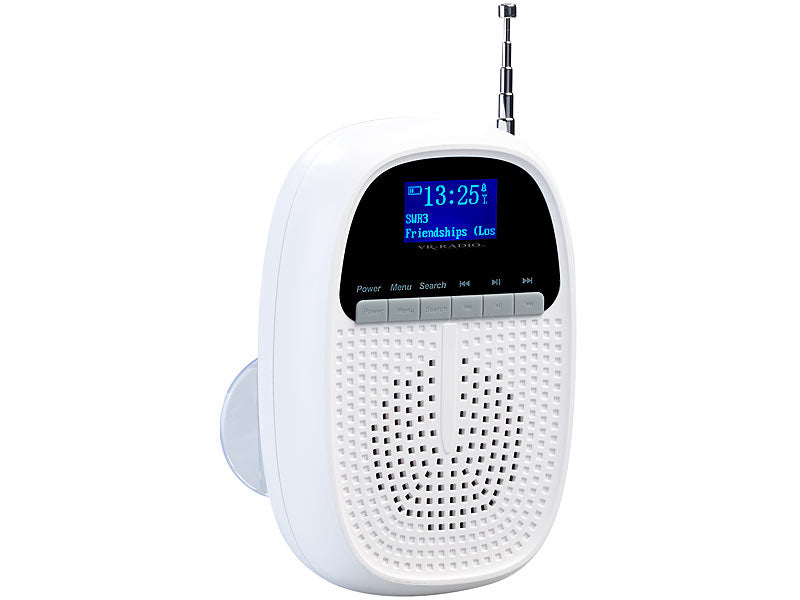 Badezimmer-Akku-Radio mit DAB+/FM, Bluetooth, Freisprech-Funktion, 6 W