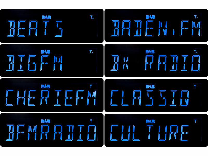 DAB+-Radiowecker, großes VA-Display, BT, 2 Weckzeiten, USB-Ladeport