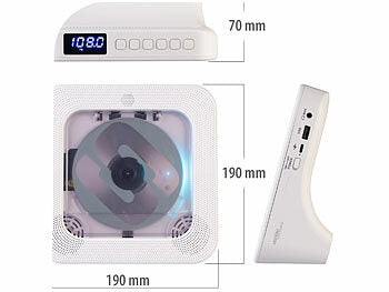 auvisio Tragbarer Akku-CD-Spieler & UKW-Radio, Bluetooth, Timer, USB, AUX erhältlich auf eMall