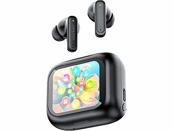 auvisio KI-Echtzeitzeitübersetzer & In-Ear-Kopfhörer, 135 Sprachen, ANC, 28 dB