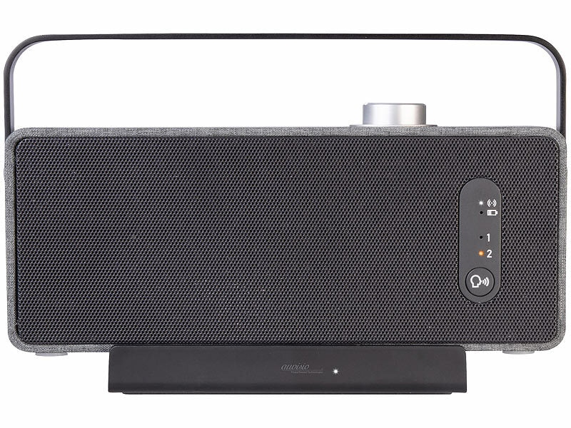 Mobiler TV-Lautsprecher, digitale Funk-Übertragung, 2 Hörprofile, Akku