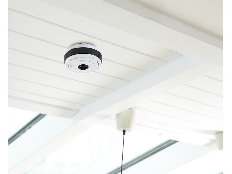 360°-Panorama-Überwachungskamera mit 2K, Nachtsicht, WLAN & App Tuya