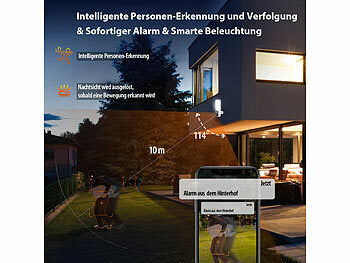 LED-Außenlampe mit Bewegungsmelder und Kamera erhältlich auf eMall