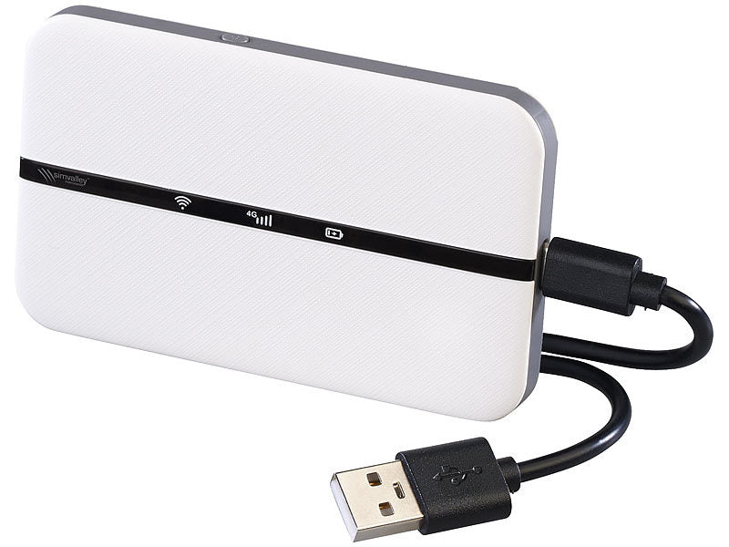 Mobiler 4G/LTE-Router im Kreditkartenformat, bis 150 Mbit/s, Akku, App