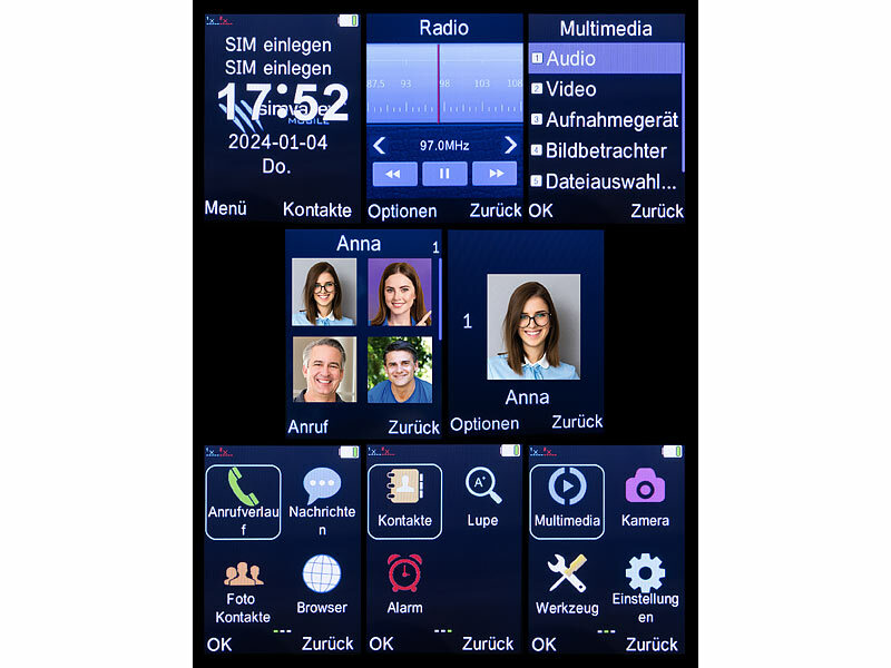 4G-Senioren-Klapphandy mit 2,8"-Farbdisplay, Garantruf Easy, BT 5