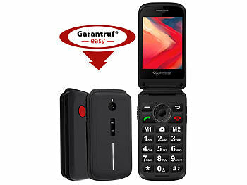 Handy: simvalley Mobile 4G-Senioren-Klapphandy mit 2,8"-Farbdisplay, Garantruf Easy, BT 5 erhältlich auf eMall