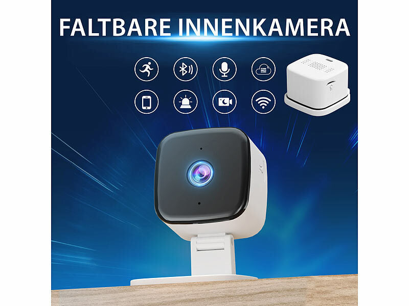 Mini-2K-IP-Überwachungskamera, 4 MP, Nachtsicht, 360°-Halter