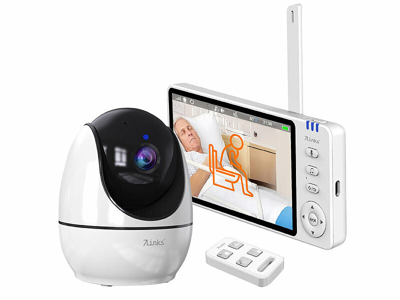 HD-Video-Baby Seniorenkamera, schwenk- & neigbar, mit Notruf-Fernbedienung