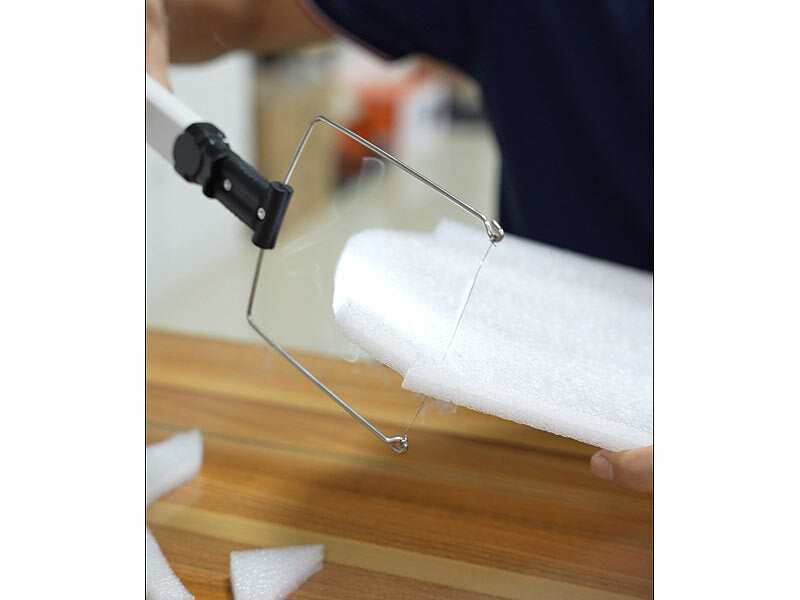 4in1-Akku-Heißdrahtschneider für Styropor & Schaumstoff, 550 °C, Licht