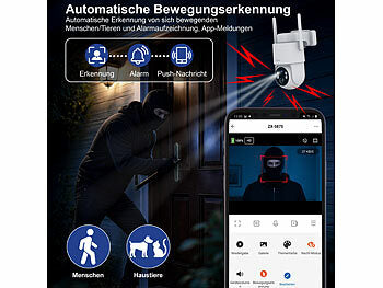 7links 4G/LTE-Akku-Außenkamera mit eSIM & 5 Jahren Datenflat, 2K, Solarpanel erhältlich auf eMall