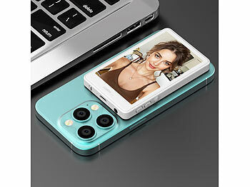 Callstel Selfie-IPS-Vorschau-Display, 3,97", magnetisch, für iOS/Android, Akku erhältlich auf eMall