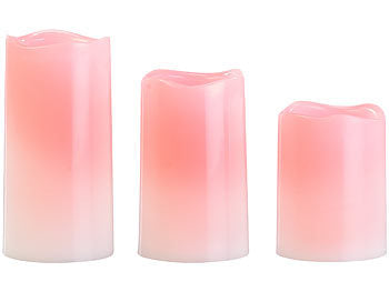 Lunartec 6er-Set dimmbare RGB-LED-Kerzen mit Timer & Fernbedienung, bunt, IP44