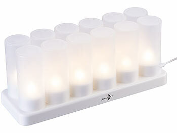 aufladbare Teelichter mit Ladestation