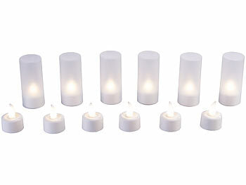 wiederaufladbare Teelichter mit Ladestation