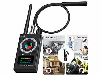 Wanzenfinder: VisorTech Profi-Akku-Spycam- & Wanzendetektor, erkennt 1 MHz-6,5 GHz, GSM u.v.m.