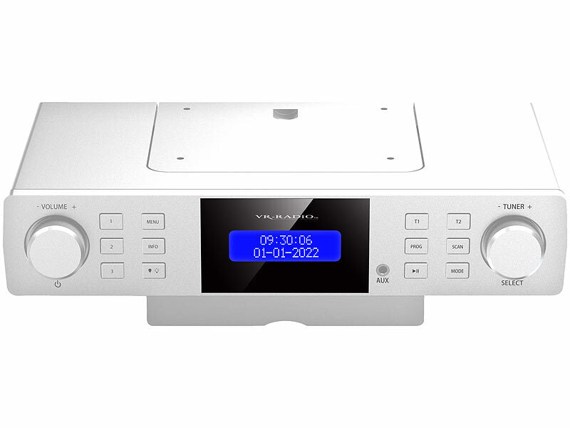 Unterbau-Küchenradio DAB+/UKW, RDS, Wecker, Timer, LCD-Display, AUX