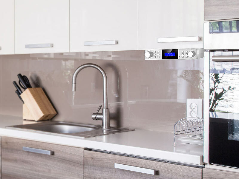 Unterbau-Küchenradio DAB+/UKW, RDS, Wecker, Timer, LCD-Display, AUX