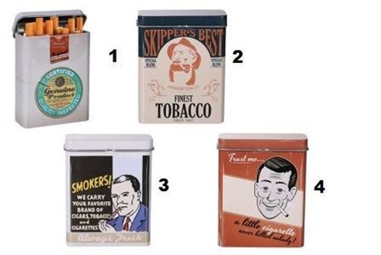 Zigarettenetui Metall Retro Smoking, 9x7cm | #Elektroniktrade.ch#