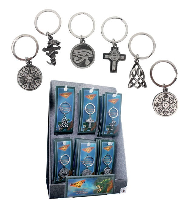 Talisman 'Dragon Eye' 6-fach an Schlüsselring - ca 2,5-3cm aus Metall | #Elektroniktrade.ch#