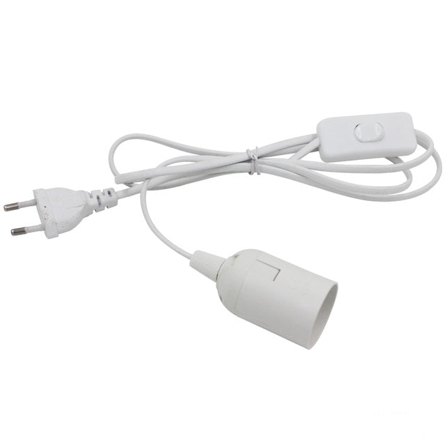 E27 Lampenfassung Steckdose mit 1,5 m Verlängerungskabel & Schalter