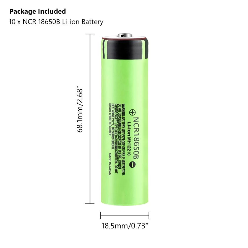 3,7V 3400mAh NCR18650B 18650 Batterie Akku