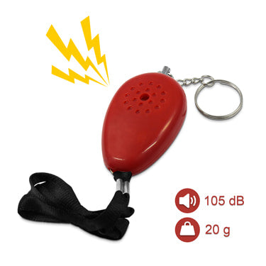 Panikalarm zum Umhängen mit Schlüsselring, Schutz bei Überfall, Diebstahl 105dB