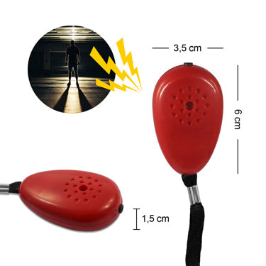 Panikalarm zum Umhängen mit Schlüsselring, Schutz bei Überfall, Diebstahl 105dB