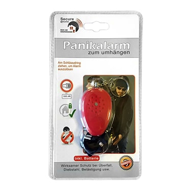 Panikalarm zum Umhängen mit Schlüsselring, Schutz bei Überfall, Diebstahl 105dB