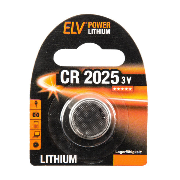 ELV Power Lithium-Knopfzelle CR 2025