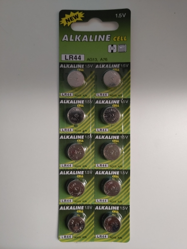 Batterie Knopfzelle Alkali (Mangan AG13, LR44, A76) 10 Stück | #Elektroniktrade.ch#