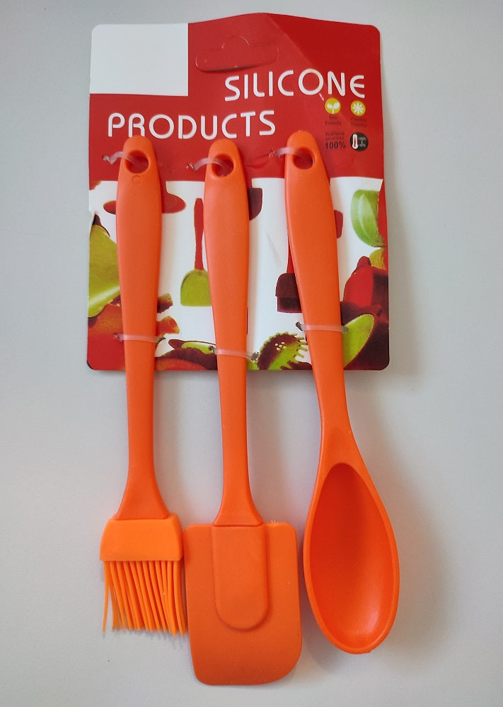 Set aus Löffel, Spatel und Pinsel