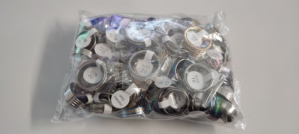 Männer/Frauen Ringe aus Edelstahl 25 Stk