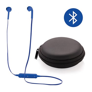 Wireless Bluetooth Kopfhörer in Blau, 3-teilig mit 60 cm TPE-Kabel, XD Collection