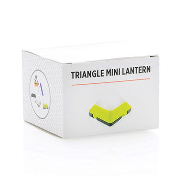 Mini Triangle Laterne mit ausklappbarem Haken und Magnet, dimmbar inkl. Batterien