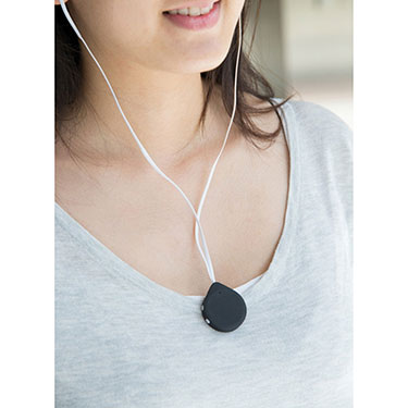 Wireless Kopfhörer mit 60 cm TPE-Kabel und Clip, Bluetooth 4.0 in Schwarz-Weiß