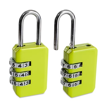 Reise-Set mit Kofferwaage, Gepäckgurt und Zahlenschloss, gemischte Farben