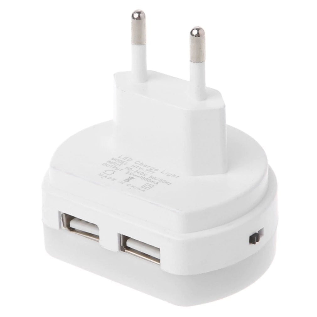 Dual USB LED Nachtlicht Ladegerät mit Dämmerungssensor