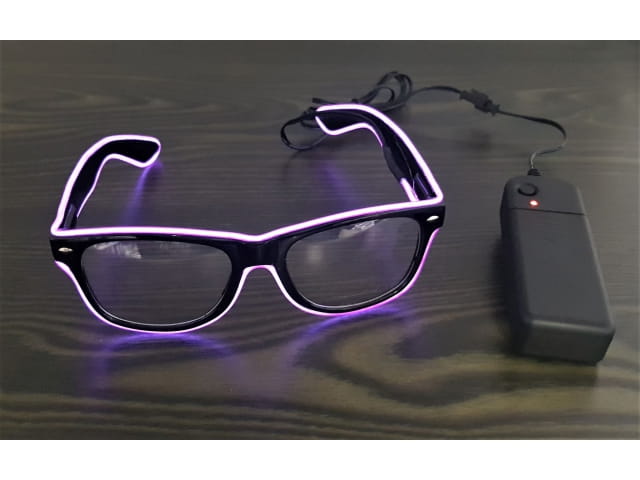 Transparente LED-Brille für Party oder Disco