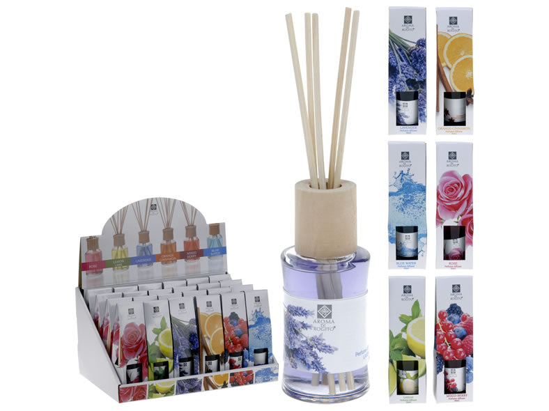 Raumduft 30 ml mit 5 Holzstäbchen 6fach sortiert | #Elektroniktrade.ch#