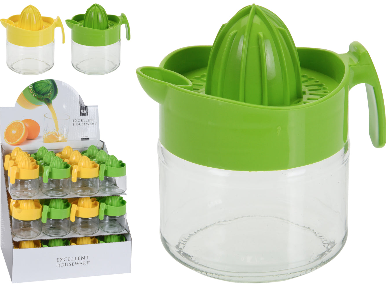 Zitruspresse / Zitronen-Presse Glas/Kunststoff | #Elektroniktrade.ch#