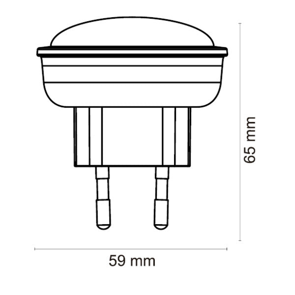 Blulaxa 0,3-W-LED-Orientierungslicht-/Nachtlicht CERES, Netzbetrieb, 1500 K