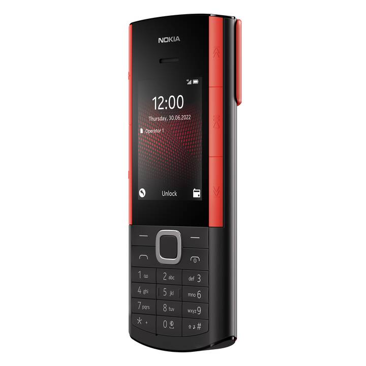 NOKIA 5710 Xpress Audio (128 MB, 2.8", 0.3 MP, Schwarz, Rot)