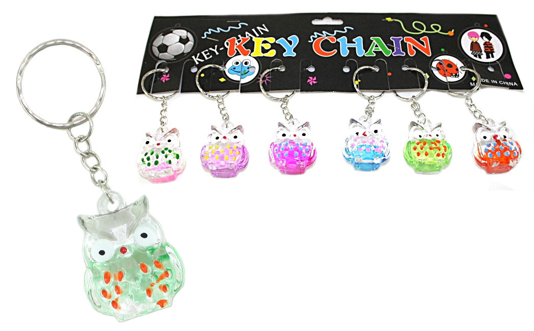 Eule Kristalleule an Schlüsselanhänger ca 3,5cm